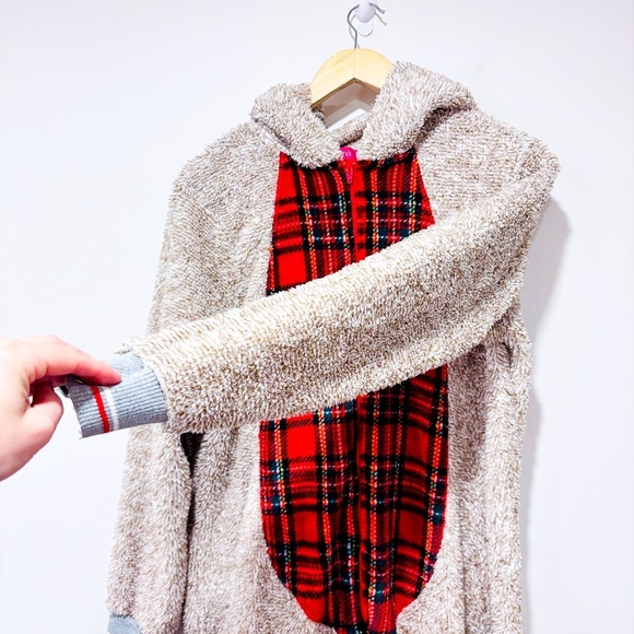 CARISMA Beige plush one-piece pajamas with teddy bear hood - Picture 4 of 8